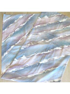 Vintage 80s Curtain Panels 45"x73" Rod Pocket Valance Pastel Abstract Set of 2